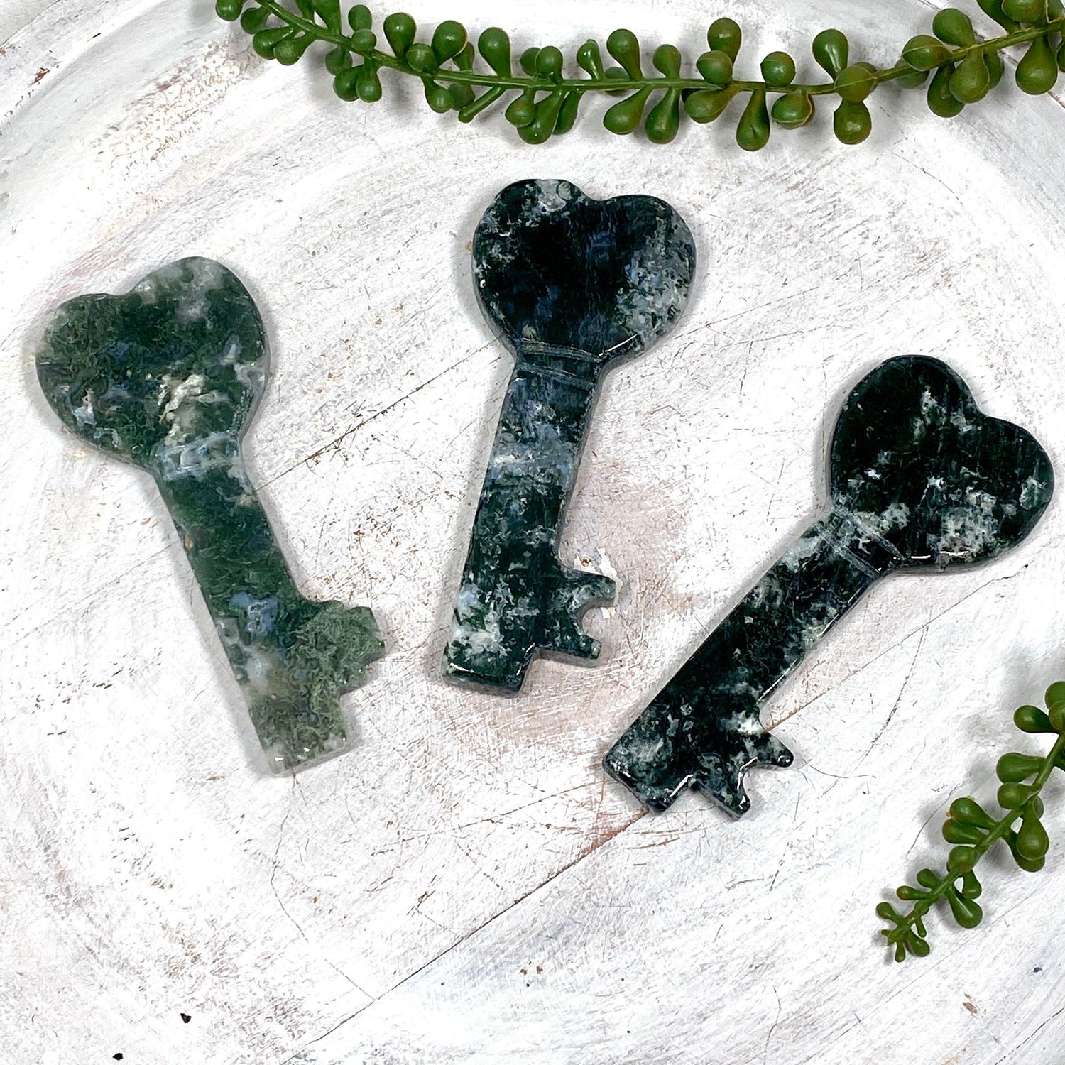 Moss Agate key MKEY - Nature's Magick
