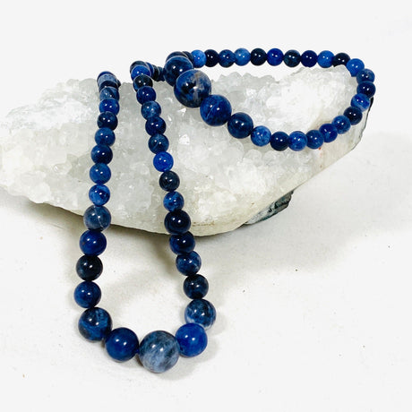 Natural Gemstone Graduated Beads Necklace and Bracelet Set - Nature's Magick