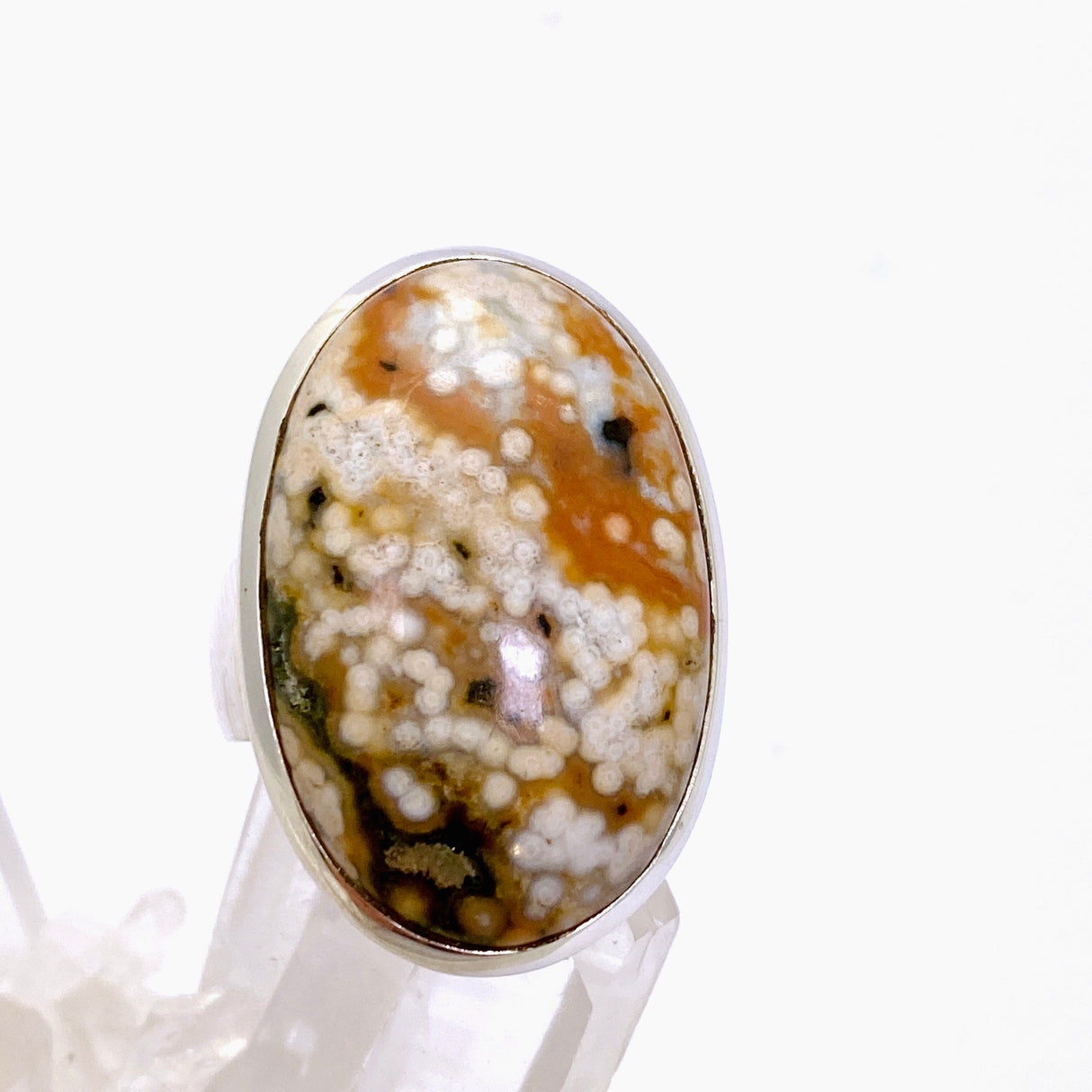 Ocean Jasper Oval Cabochon Ring Size 8.5 PRGJ851