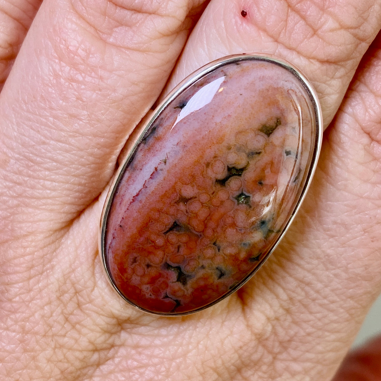 Ocean Jasper Oval Cabochon Ring Size 8 PRGJ850