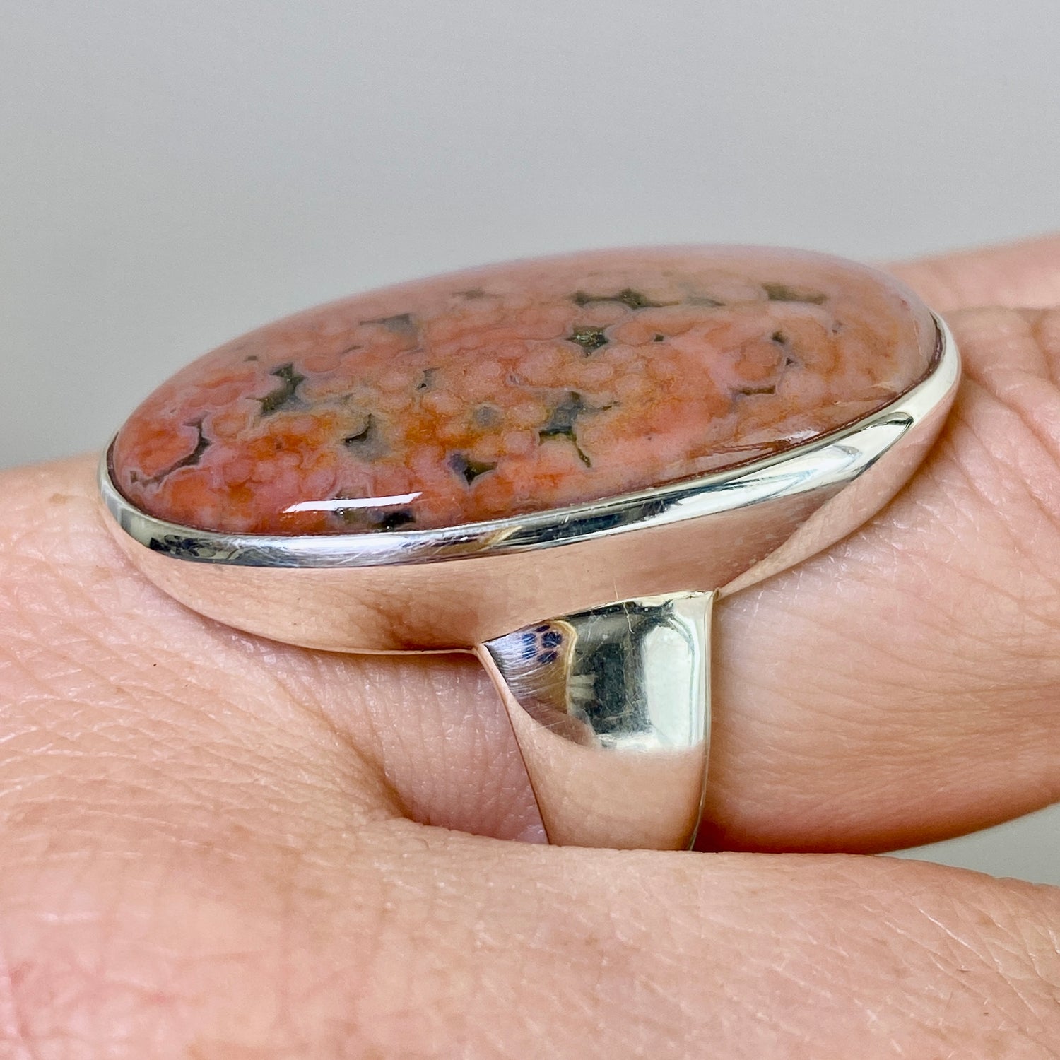 Ocean Jasper Oval Cabochon Ring Size 8 PRGJ850