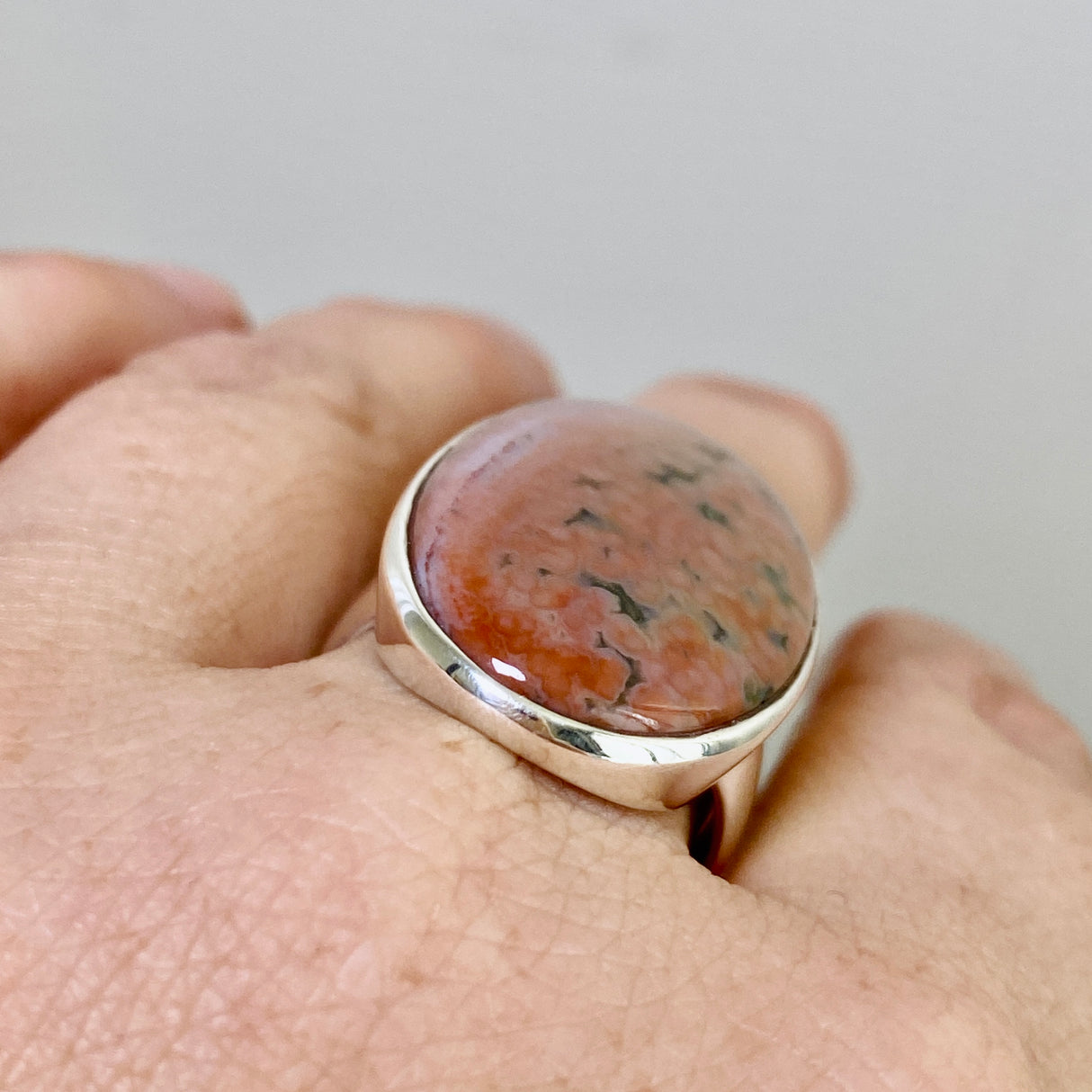 Ocean Jasper Oval Cabochon Ring Size 8 PRGJ850