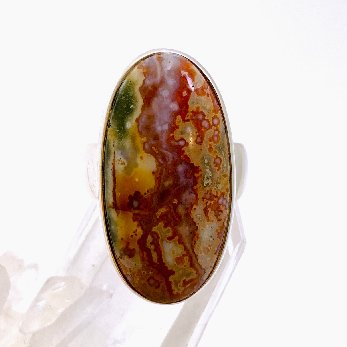 Ocean Jasper Oval Cabochon Ring Size 9 PRGJ852
