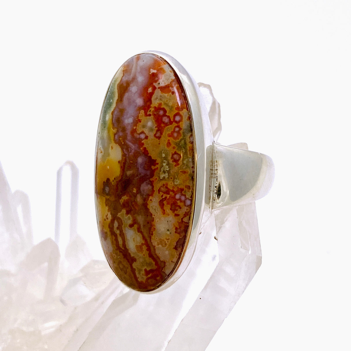 Ocean Jasper Oval Cabochon Ring Size 9 PRGJ852