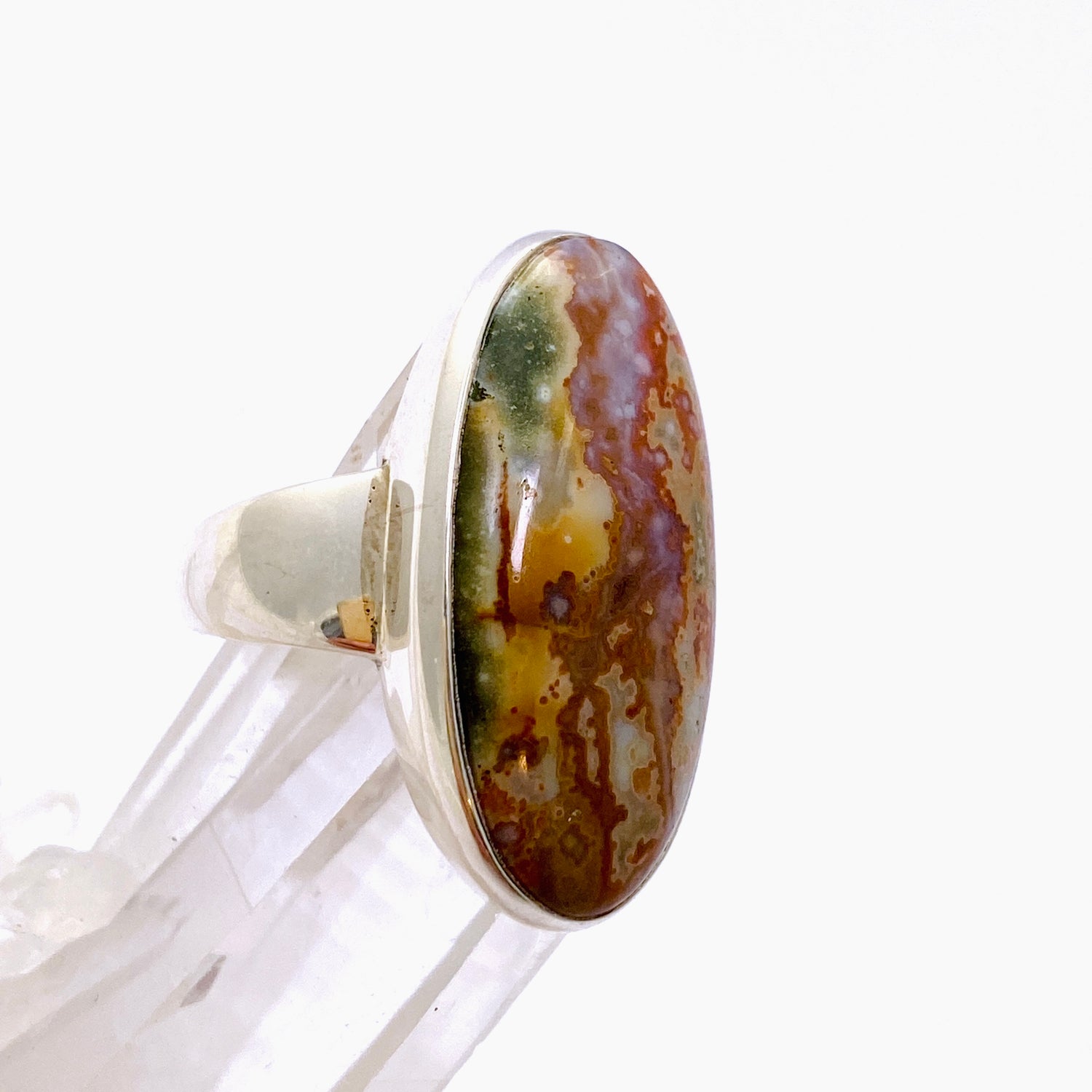 Ocean Jasper Oval Cabochon Ring Size 9 PRGJ852