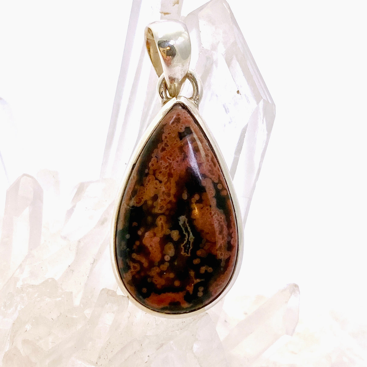Ocean Jasper Teardrop Cabochon Pendant PPGJ1003