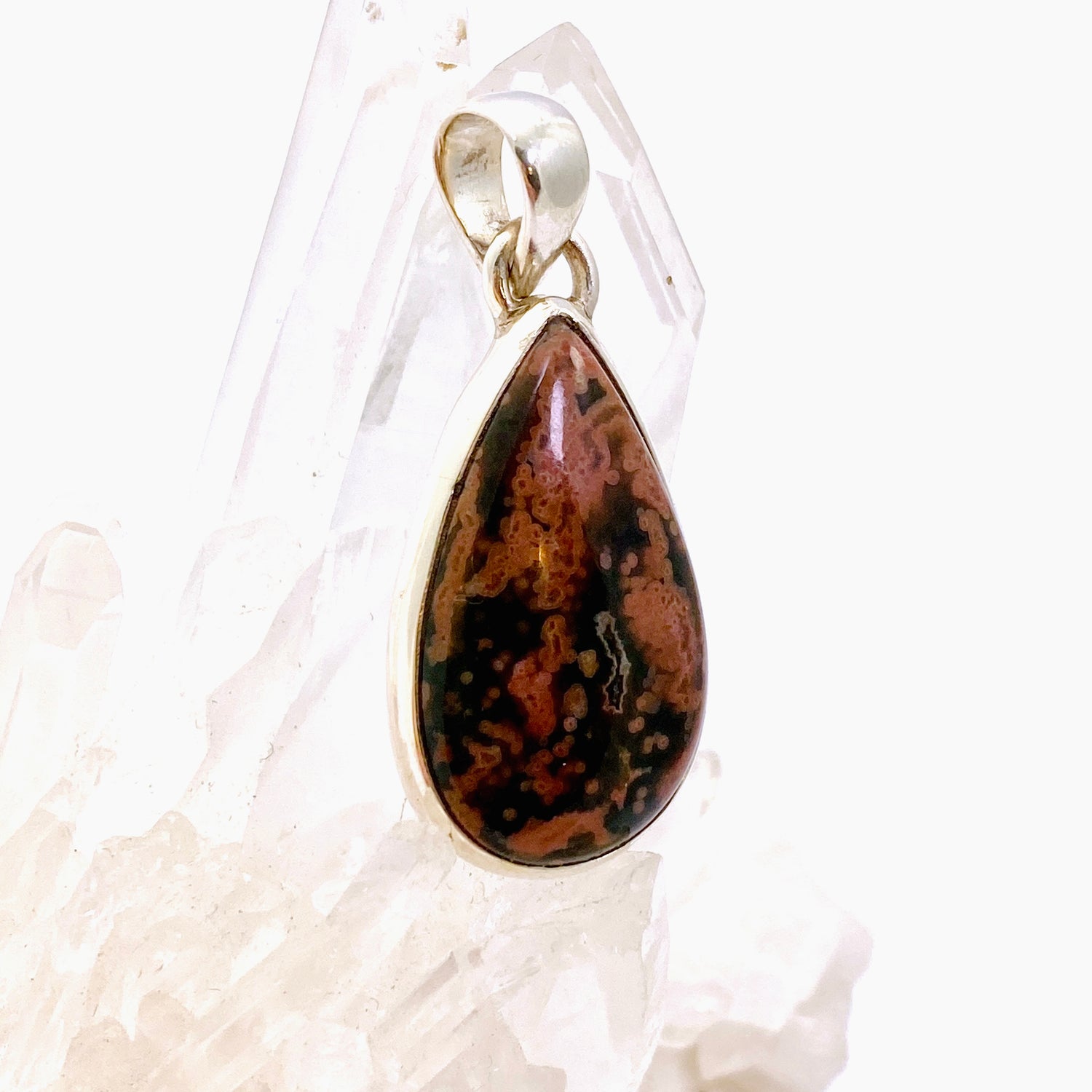 Ocean Jasper Teardrop Cabochon Pendant PPGJ1003