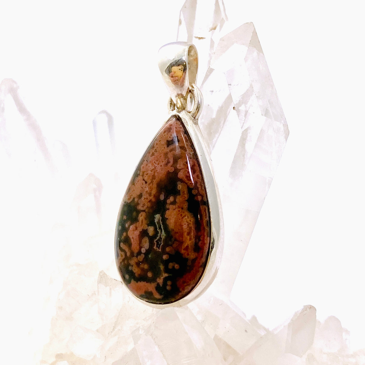 Ocean Jasper Teardrop Cabochon Pendant PPGJ1003