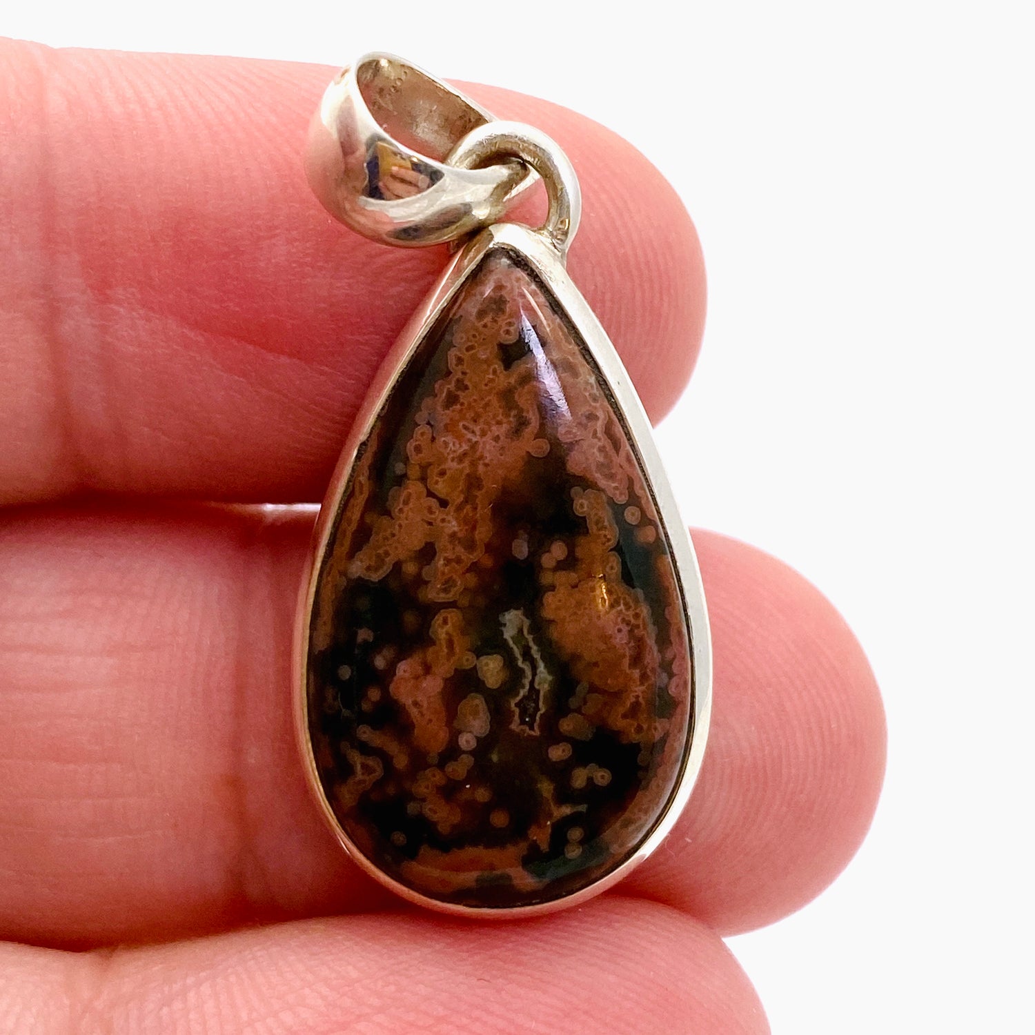Ocean Jasper Teardrop Cabochon Pendant PPGJ1003