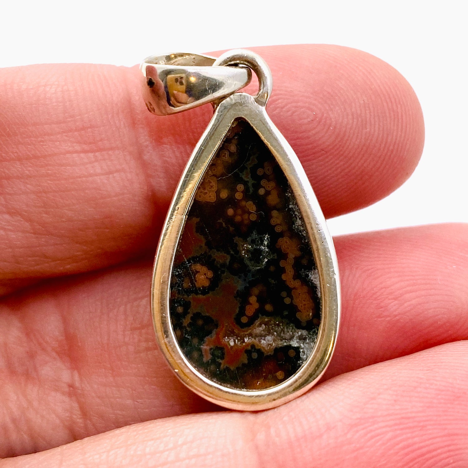 Ocean Jasper Teardrop Cabochon Pendant PPGJ1003