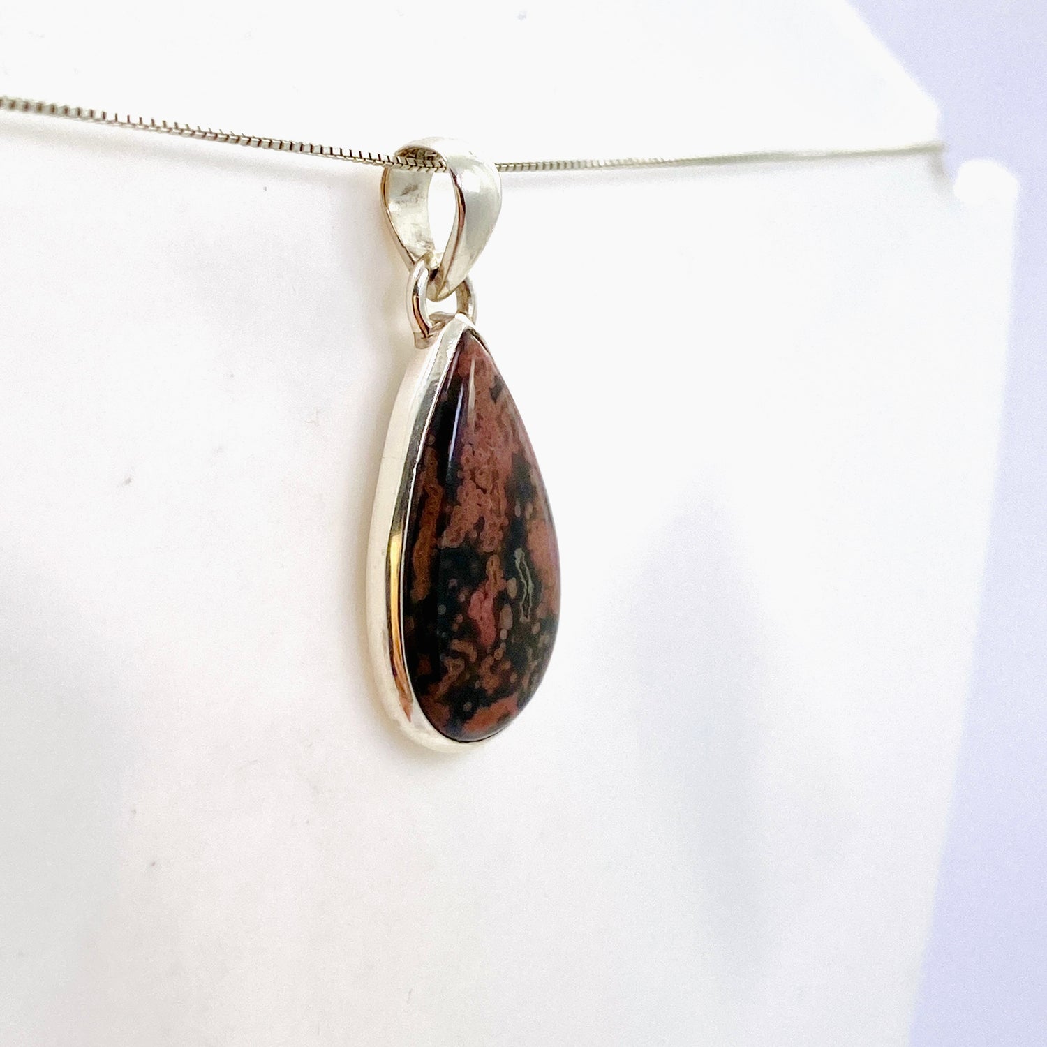Ocean Jasper Teardrop Cabochon Pendant PPGJ1003