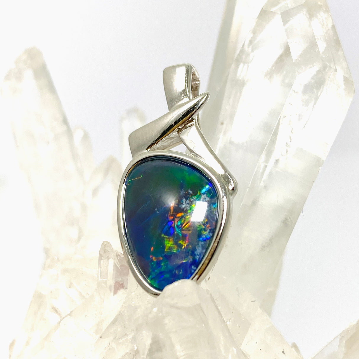 Opal Triplet (Australian) Freeform Cabochon Pendant in a Decorative Setting GPJ16