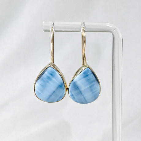 Owyhee 'Blue Opal' fixed hook teardrop earrings KEGJ1028 - Nature's Magick
