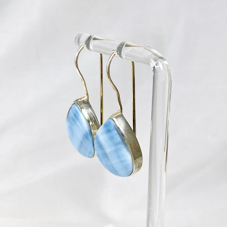 Owyhee 'Blue Opal' fixed hook teardrop earrings KEGJ1028 - Nature's Magick