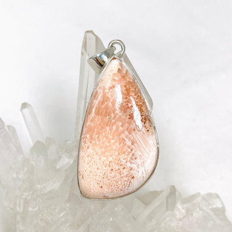 Peach Scolecite Freeform Pendant KPGJ4526 - Nature's Magick