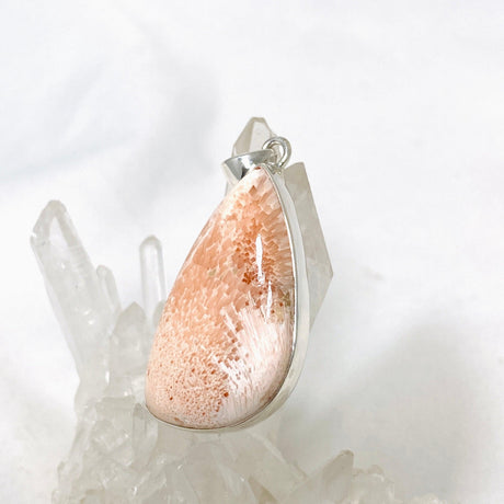 Peach Scolecite Freeform Pendant KPGJ4526 - Nature's Magick
