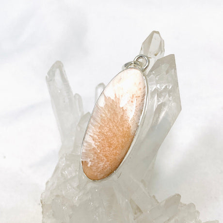 Peach Scolecite Oval Pendant KPGJ4516 - Nature's Magick