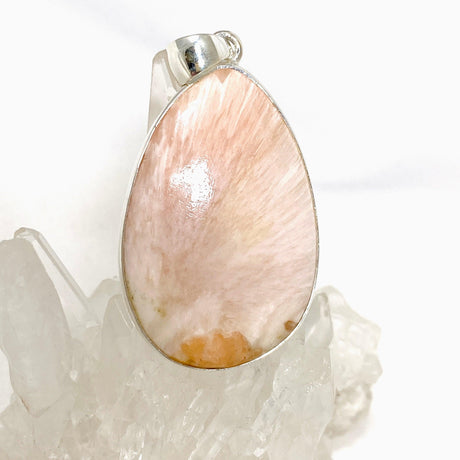 Peach Scolecite Teardrop Pendant KPGJ4522 - Nature's Magick