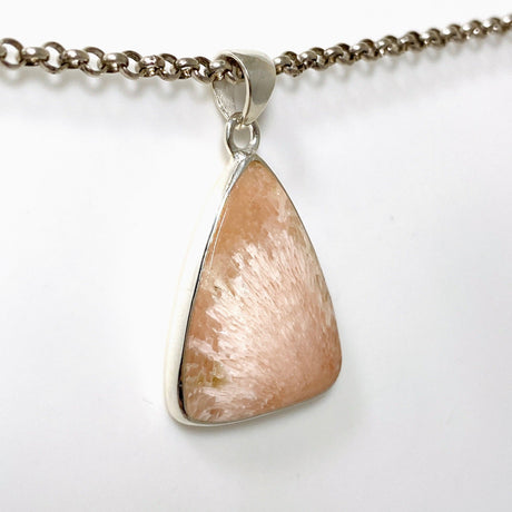 Peach Scolecite Triangle Pendant KPGJ4524 - Nature's Magick