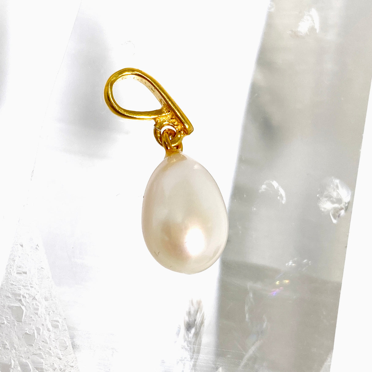 Pearl Gold Plated Drop Pendant PPGJ1220