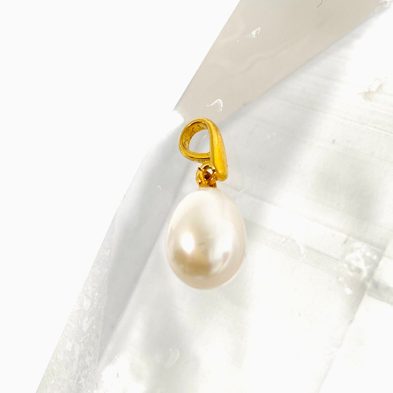 Pearl Gold Plated Drop Pendant PPGJ1220