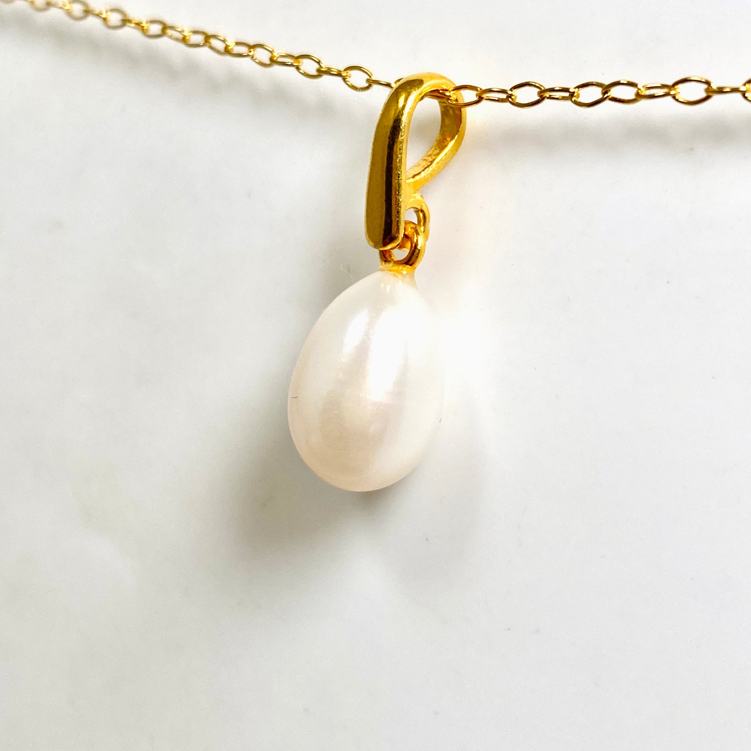 Pearl Gold Plated Drop Pendant PPGJ1220