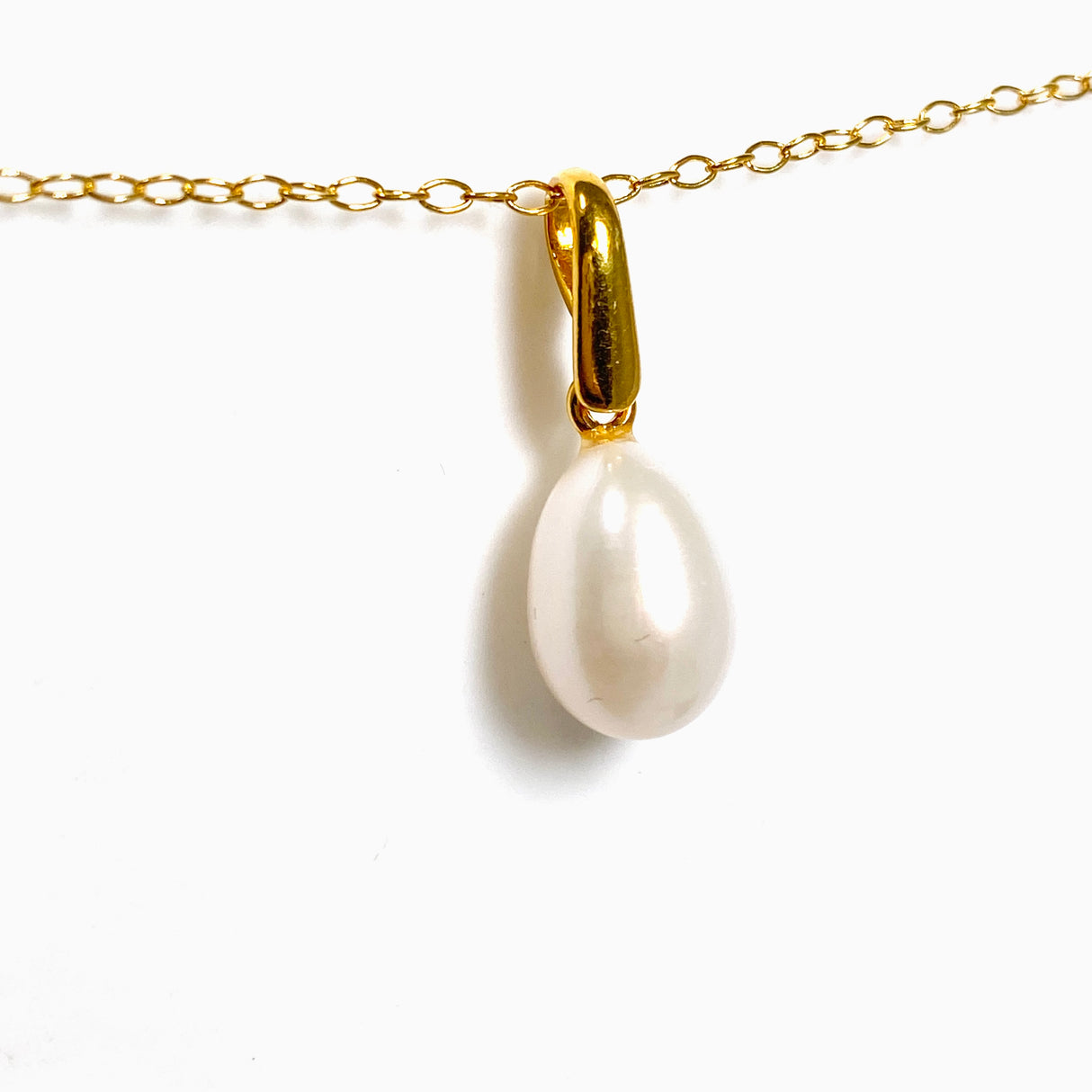 Pearl Gold Plated Drop Pendant PPGJ1220