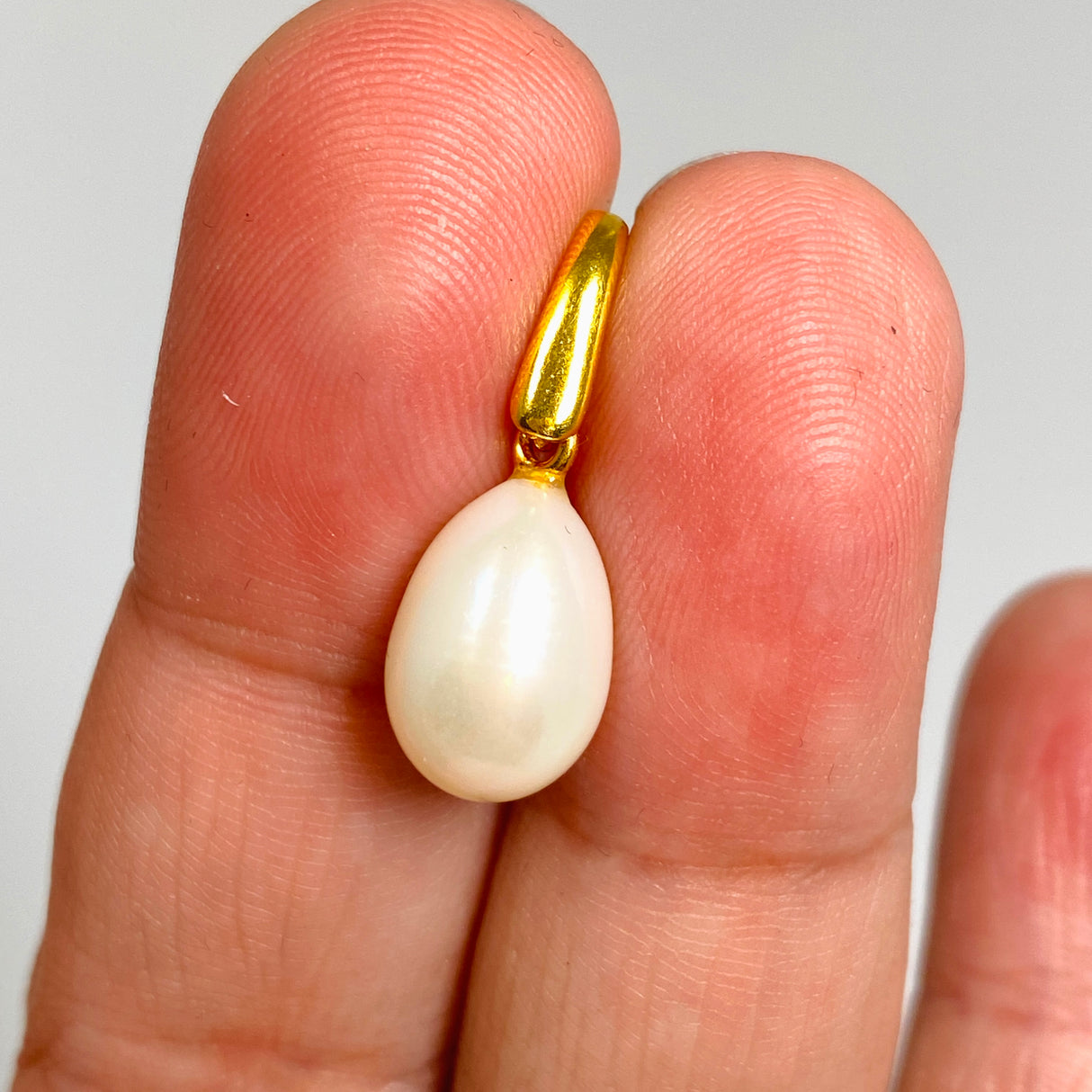 Pearl Gold Plated Drop Pendant PPGJ1220