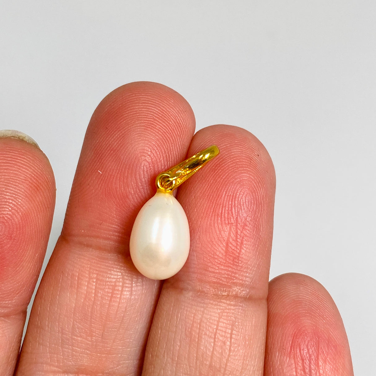 Pearl Gold Plated Drop Pendant PPGJ1220