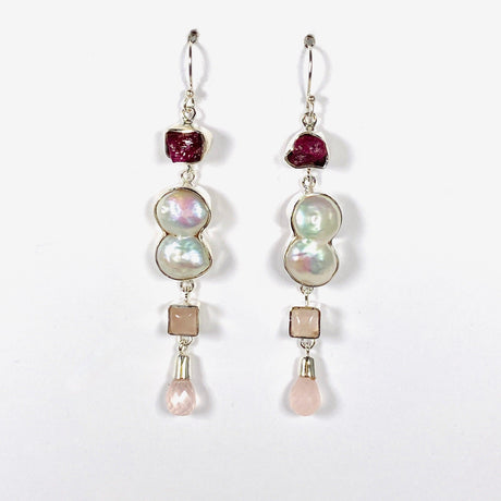 Pearl multi drop earrings KEGJ1371 - Nature's Magick