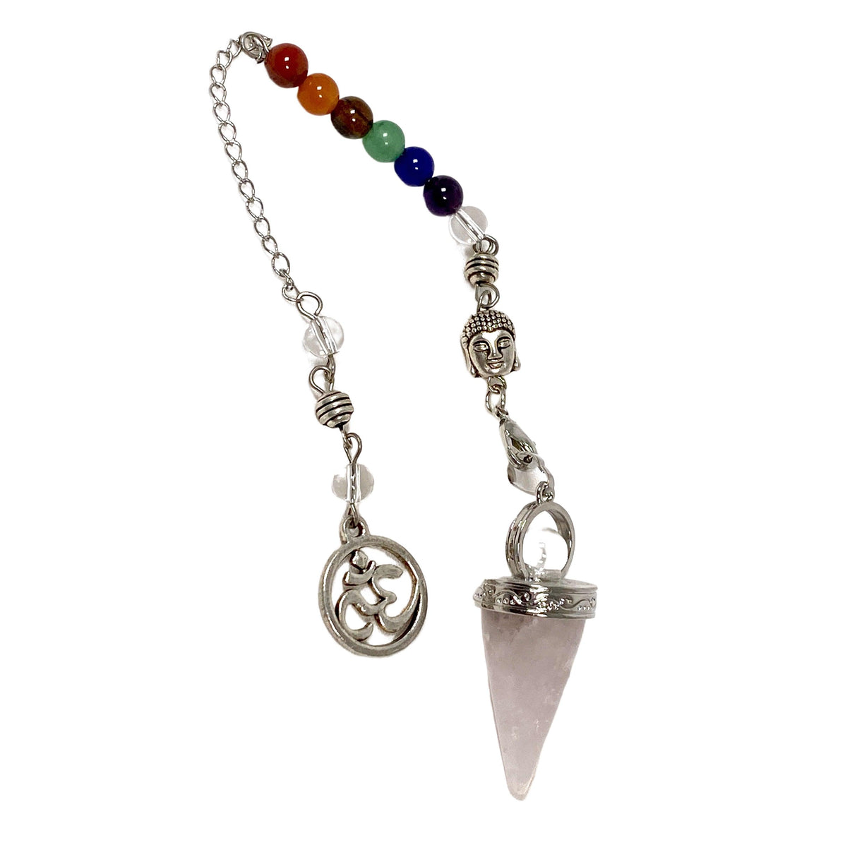 Pendulum- Gemstone drop with chakra beads PD7 - Nature's Magick
