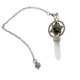 Pendulum- Gemstone Merkaba with Crystal Point PD5 - Nature's Magick