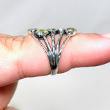 Peridot Multi-stone Faceted Gemstone Ring R3875 - Nature's Magick