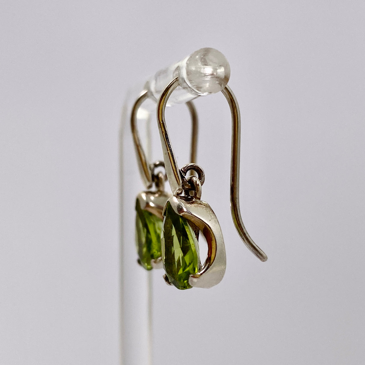 Peridot Teardrop Faceted Earrings PEG302