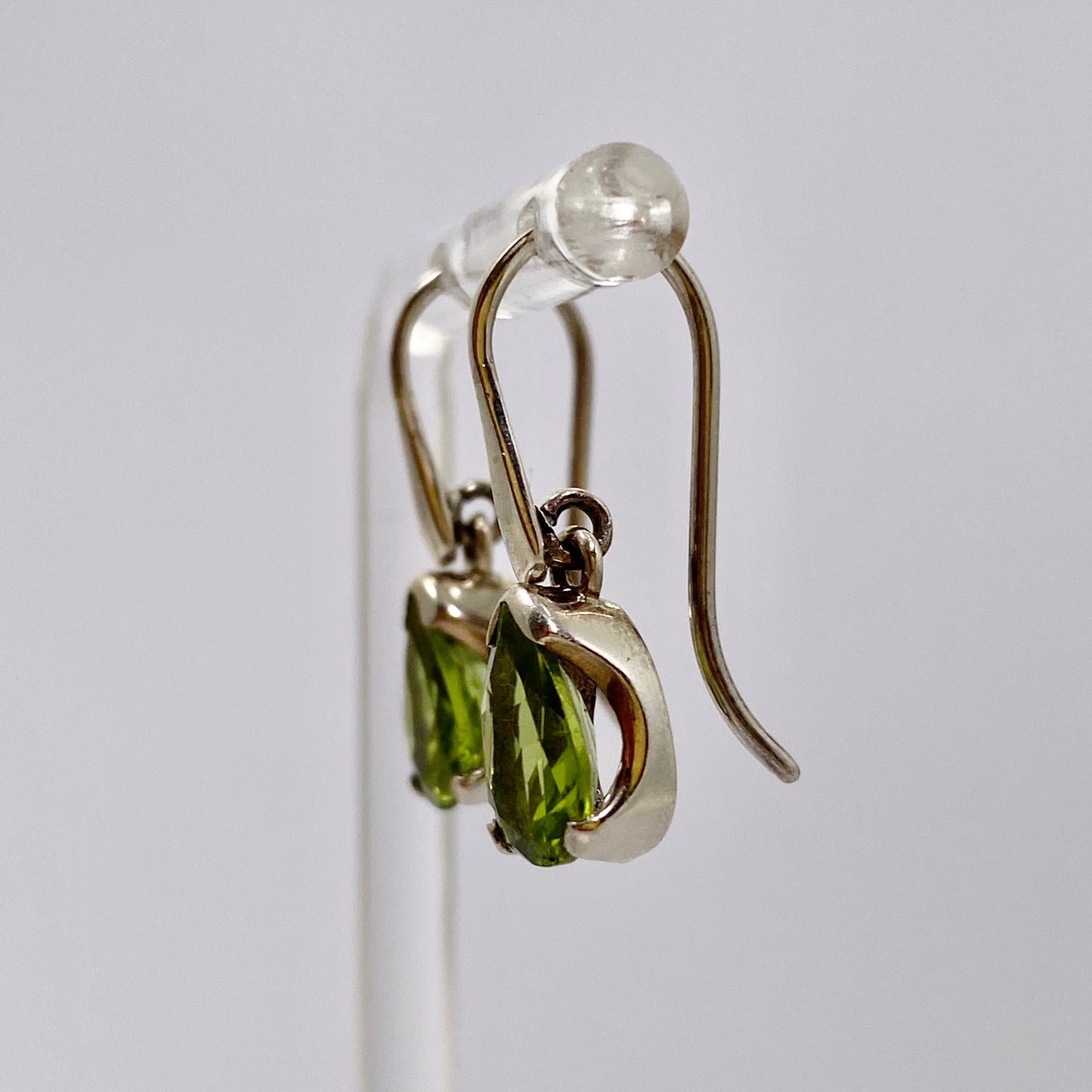 Peridot Teardrop Faceted Earrings PEG302