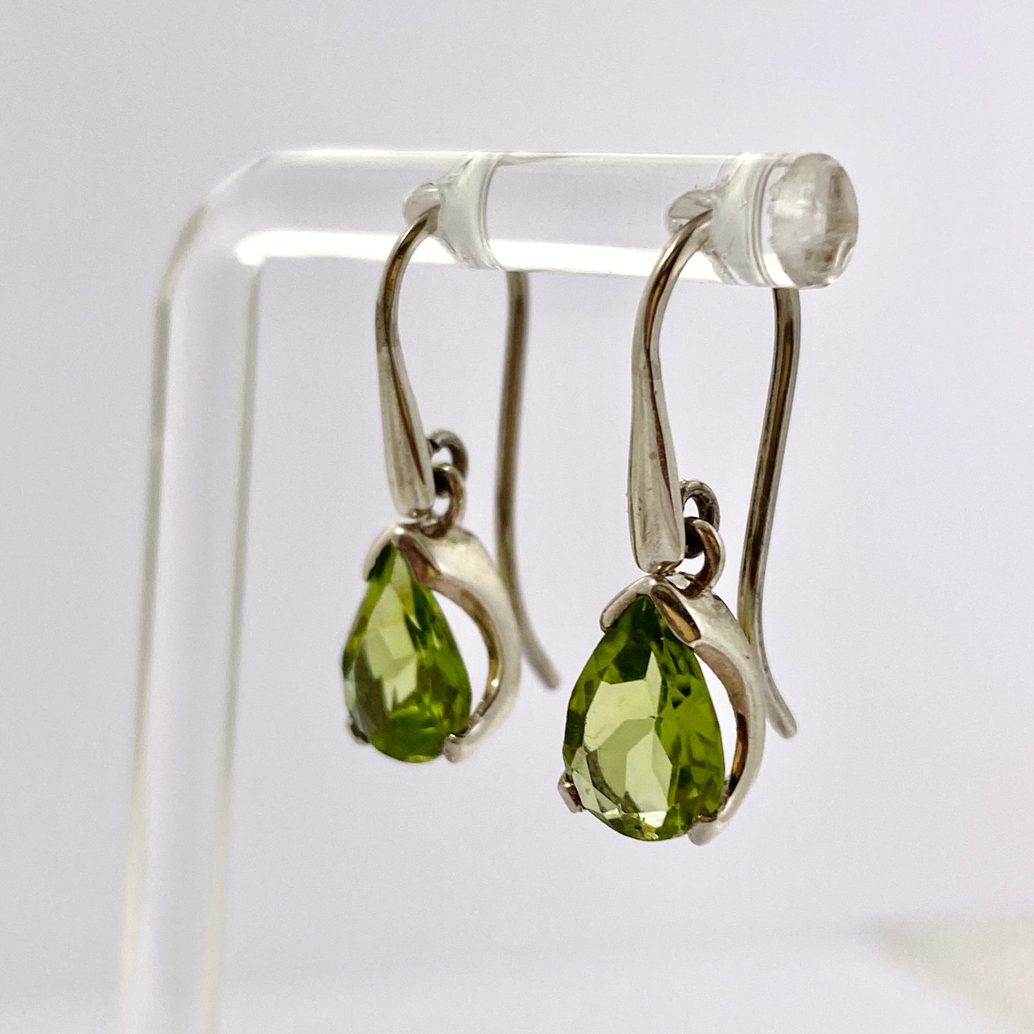 Peridot Teardrop Faceted Earrings PEG302