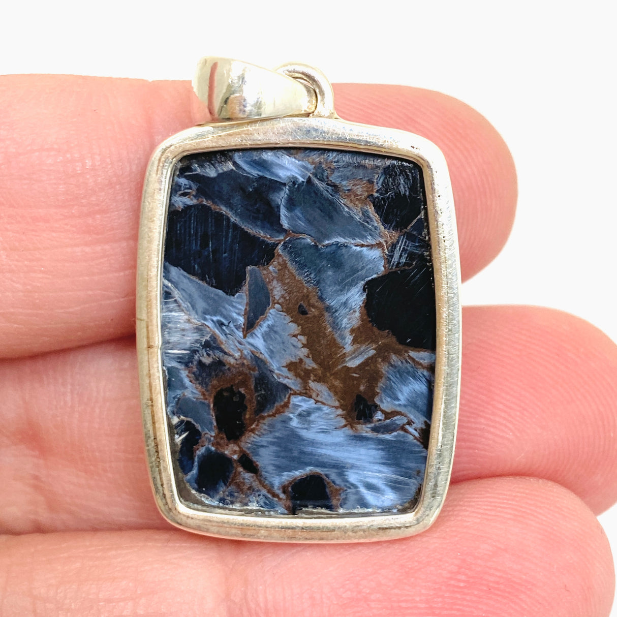 Pietersite Rectangular Cabochon Pendant PPGJ1065