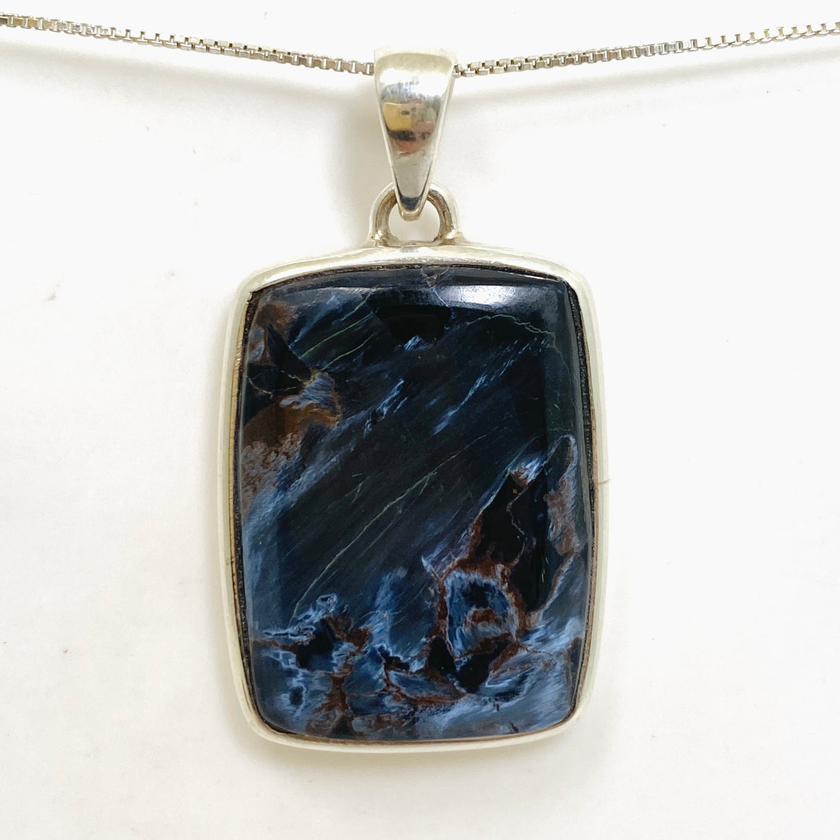 Pietersite Rectangular Cabochon Pendant PPGJ1065