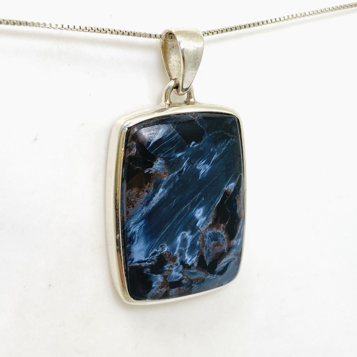 Pietersite Rectangular Cabochon Pendant PPGJ1065