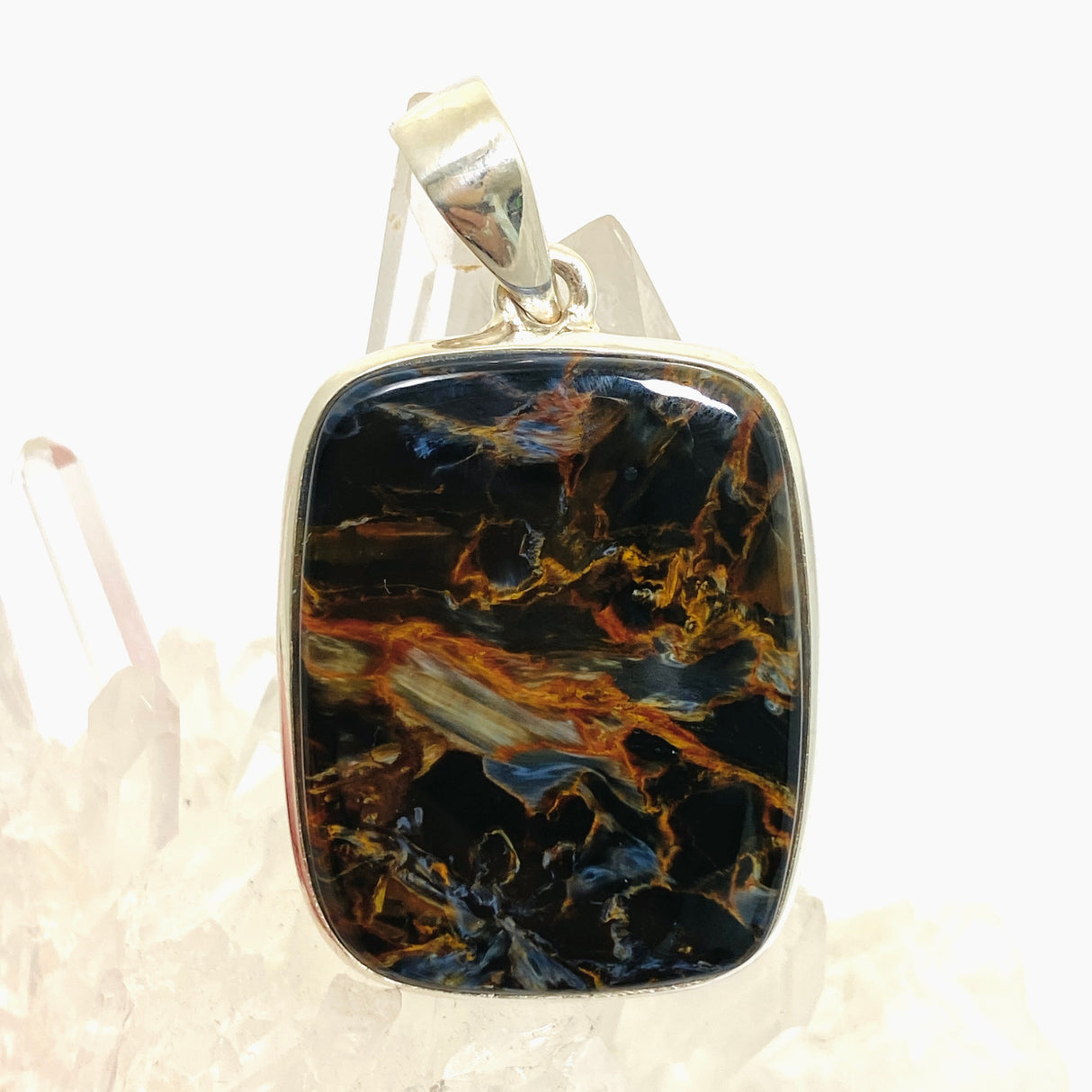 Pietersite Rectangular Cabochon Pendant PPGJ1066