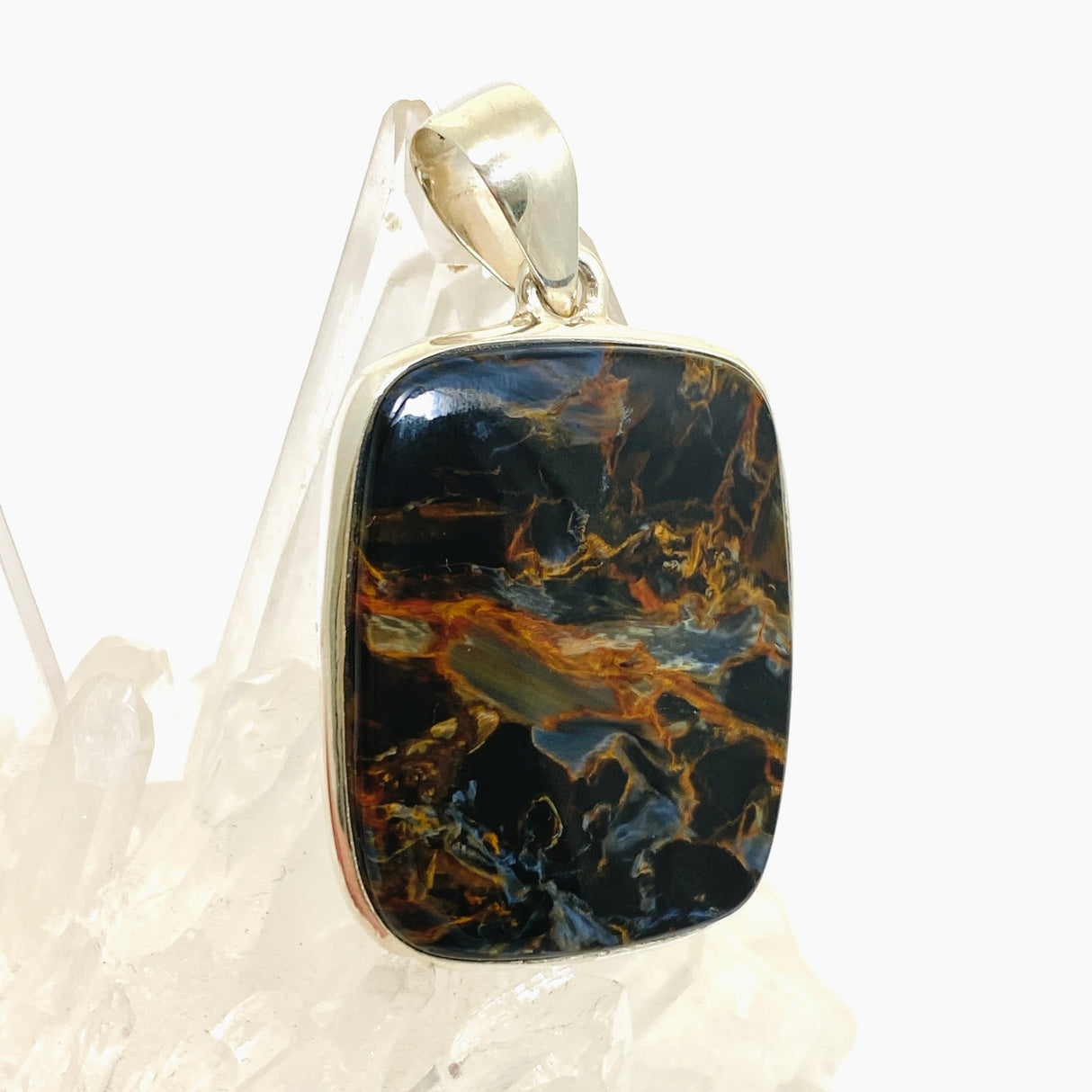 Pietersite Rectangular Cabochon Pendant PPGJ1066