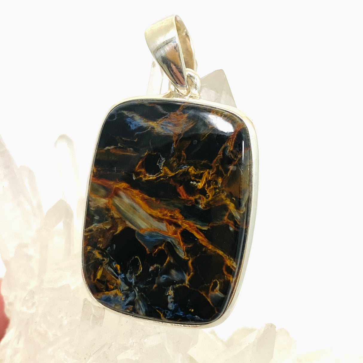 Pietersite Rectangular Cabochon Pendant PPGJ1066