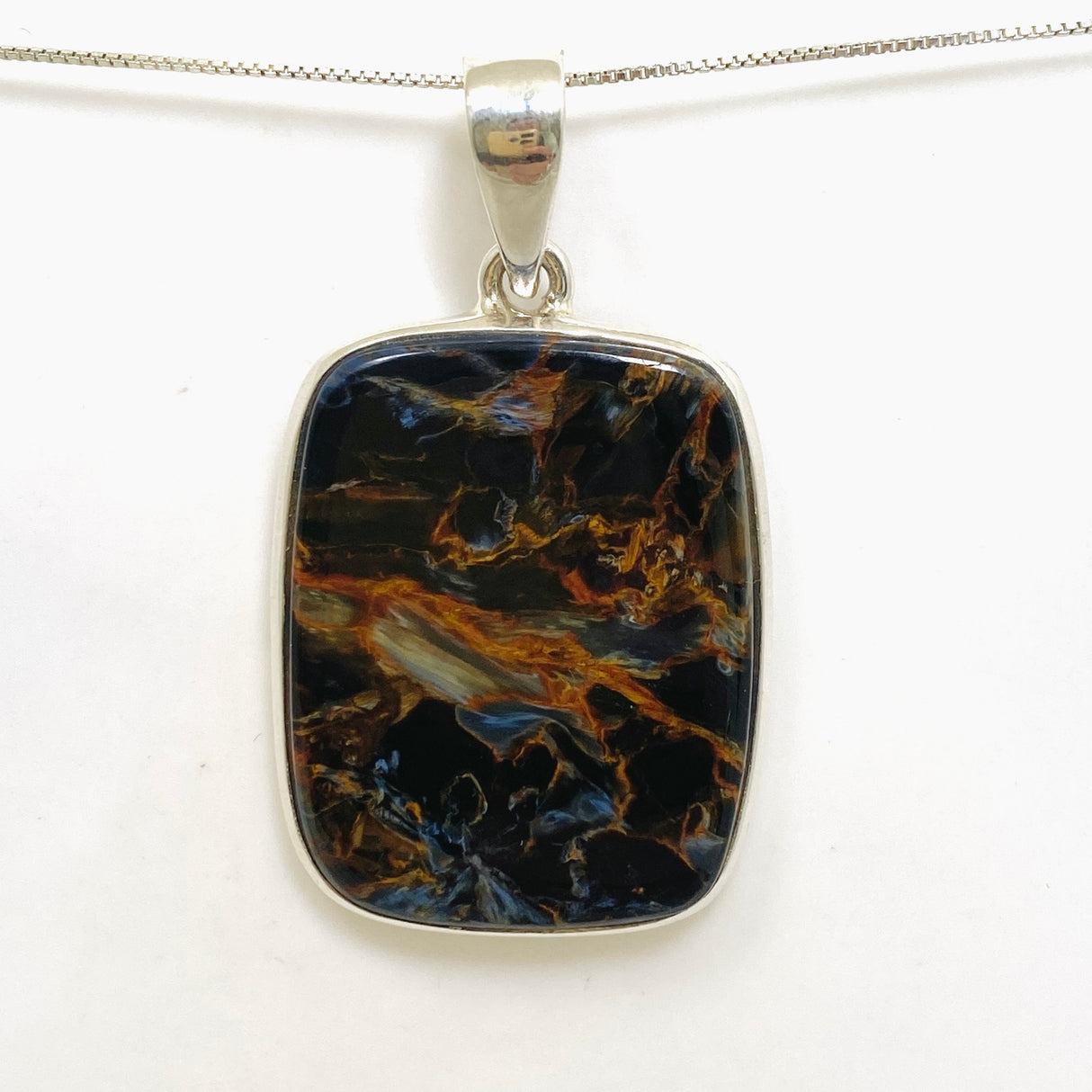 Pietersite Rectangular Cabochon Pendant PPGJ1066