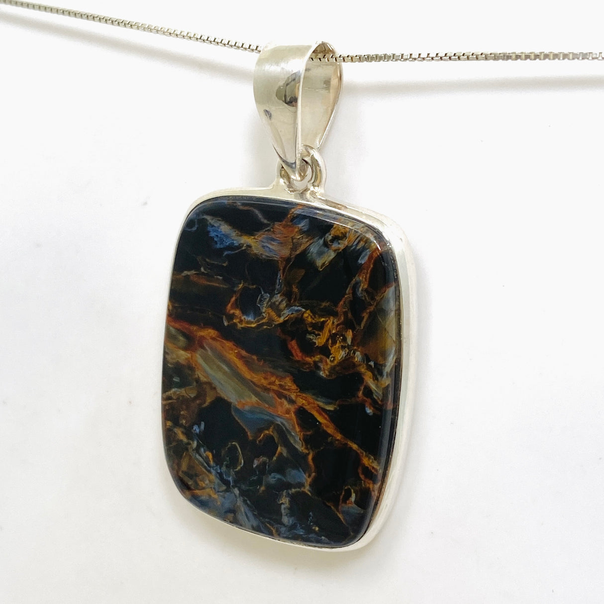 Pietersite Rectangular Cabochon Pendant PPGJ1066