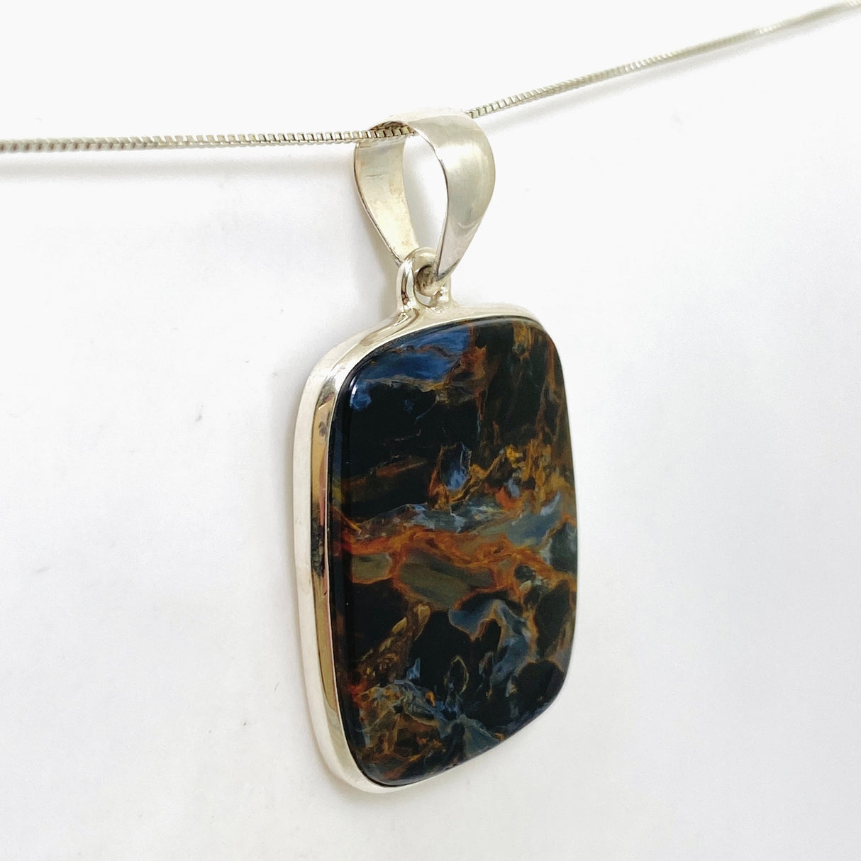 Pietersite Rectangular Cabochon Pendant PPGJ1066