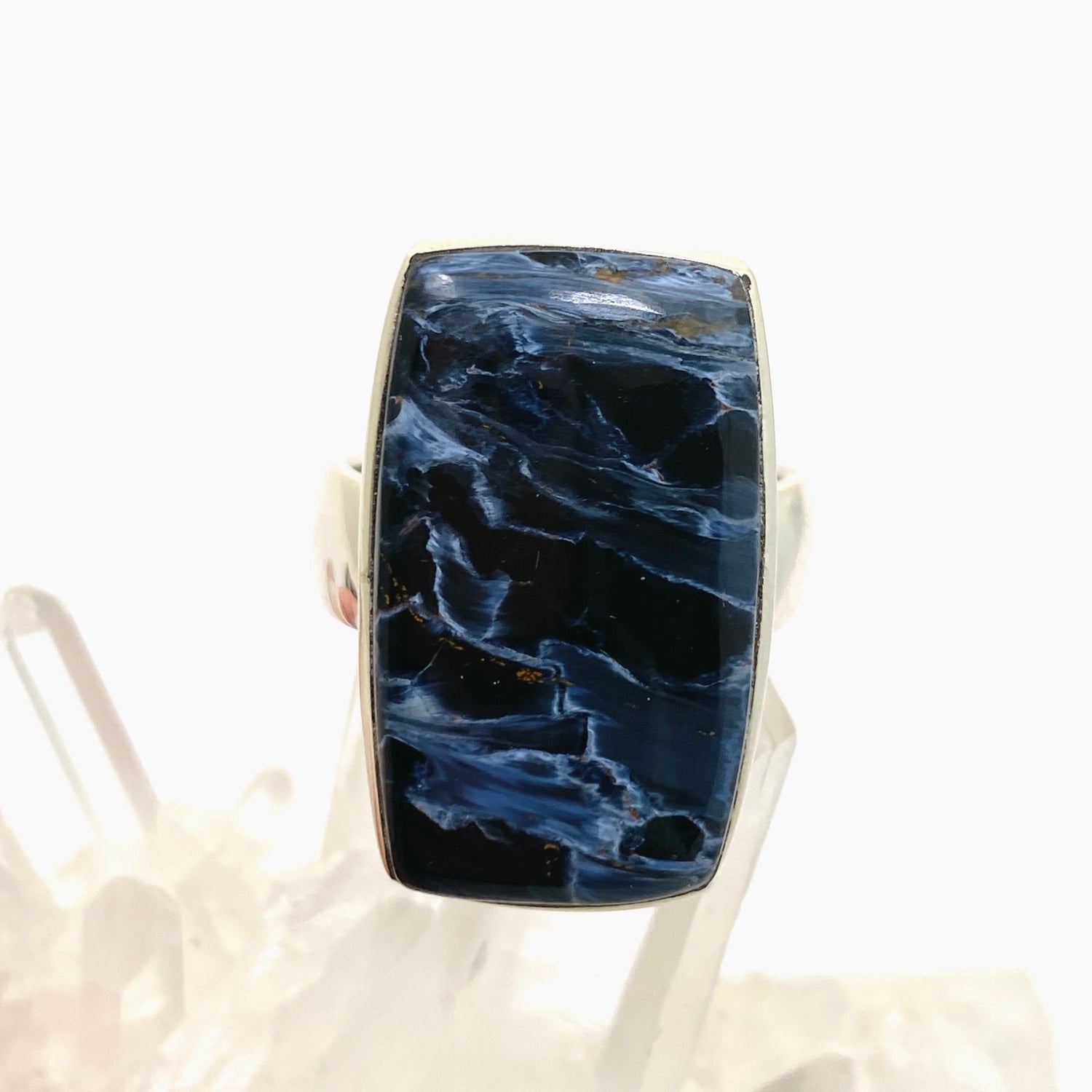 Pietersite Rectangular Cabochon Ring Size 10 PRGJ899