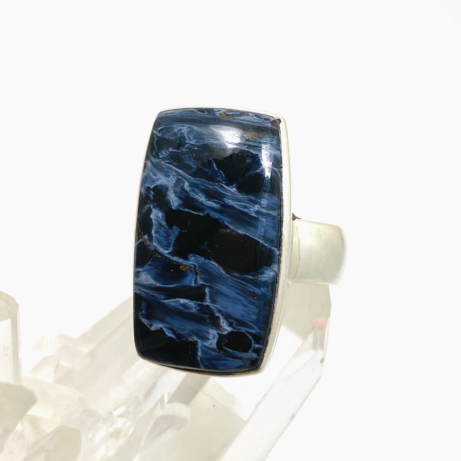 Pietersite Rectangular Cabochon Ring Size 10 PRGJ899