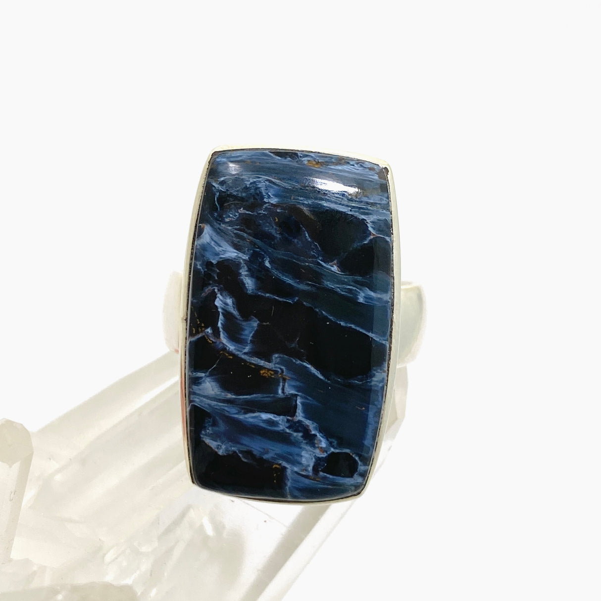 Pietersite Rectangular Cabochon Ring Size 10 PRGJ899