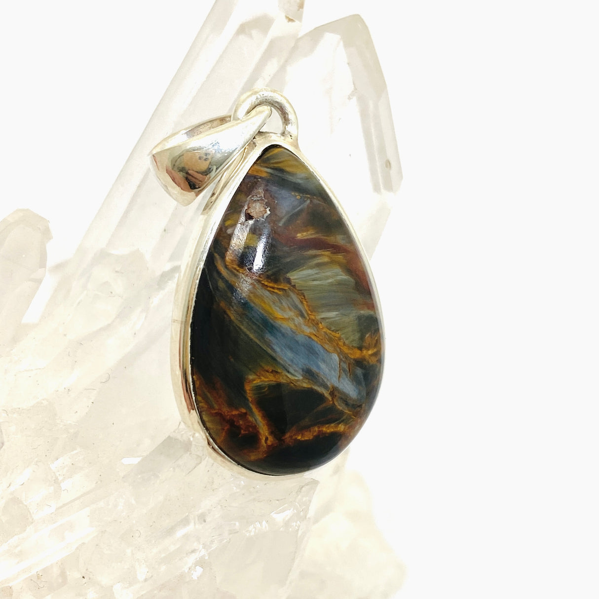 Pietersite Teardrop Cabochon Pendant PPGJ1059