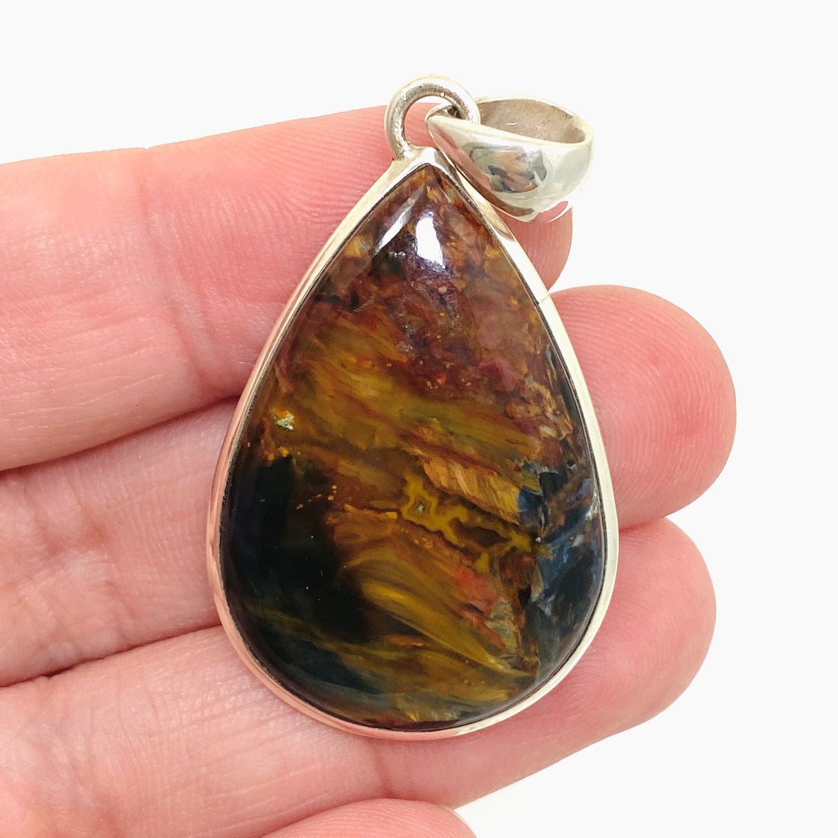 Pietersite Teardrop Cabochon Pendant PPGJ1062